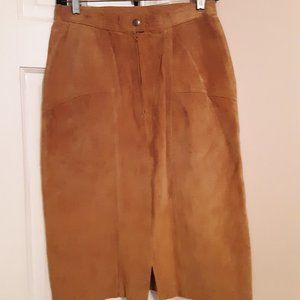 Vintage Winlit Tan/Brown Leather Skirt